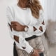 thumbnail image 1 of Pntutb Mujer Casual Fashionsolid Cuello Redondo Hueco Mariposa Lentejuelas Manga Larga Tops Blusa Pntutb Pntutb-531, 1 of 1