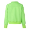 thumbnail image 7 of VNKIDY Women's Sweatshirt Solid Color Half Zip Pullover With Stand Collar Drawstrings Loose Fit Long Sleeve Casual Sweatshirt For Daily Wear Stylish Tops, 7 of 7