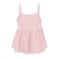 thumbnail image 6 of Huowey Women'S Lace Trim Tank Top Sleeveless Vest Scoop Neck Button Down Solid Color Cotton Linen Shirts Embroidery Camisole Loose Fit Summer Breathable Cozy Dailywear Business Casual Outfits,Pink,M, 6 of 9