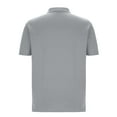 thumbnail image 4 of WAVSUF Men Lapel polo Shirt Soft Pique Polos for Mens Fashionable T-Shirt Gray Size L, 4 of 5