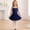 A231 Dark Blue, variant on Kids Girls Ballet Dance Dress Mini Chiffon Hem Tween Leotard Spaghetti Strap Sleeveless Gymnastics Athletic Activewear Flowy Flattering Practice Performance Wear for Teen