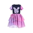 thumbnail image 1 of Robe Fille Violette de Pâques Rabbit Plissée à Volants Manches Courtes 8 Ans, 1 of 6