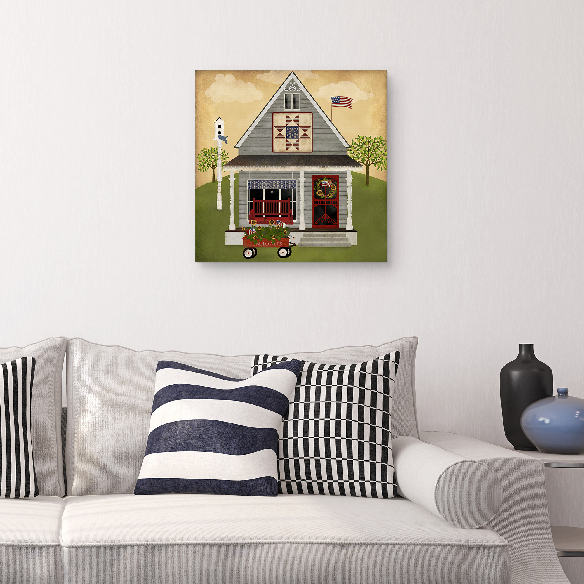 Americana House 2 by Beth Albert Canvas Art Print