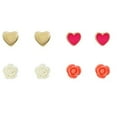 thumbnail image 5 of Young Women's Wonder Nation mulit color 21 Pack Stud Earring Set featuring Butterflies, Love, and Hearts., 5 of 6