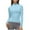Blue, variant on Posijego Mock Neck Long Sleeve Shirts for Women Plain Basic T-Shirts Slim Spring Trendy Going out Crop Tops Solid Color
