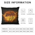 thumbnail image 5 of Orinice Basketball Fireball Graphic Decorative Cushion Cover for Home Couch Living Room Bed Sofa, Square 1PC 22x22in, 5 of 5