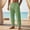 #078-Green, variant on Men’s Sports Pants for Men Solid Color Linen Feel Drawstring Elastic Waist Button Cuff Pocket Trousers Gift