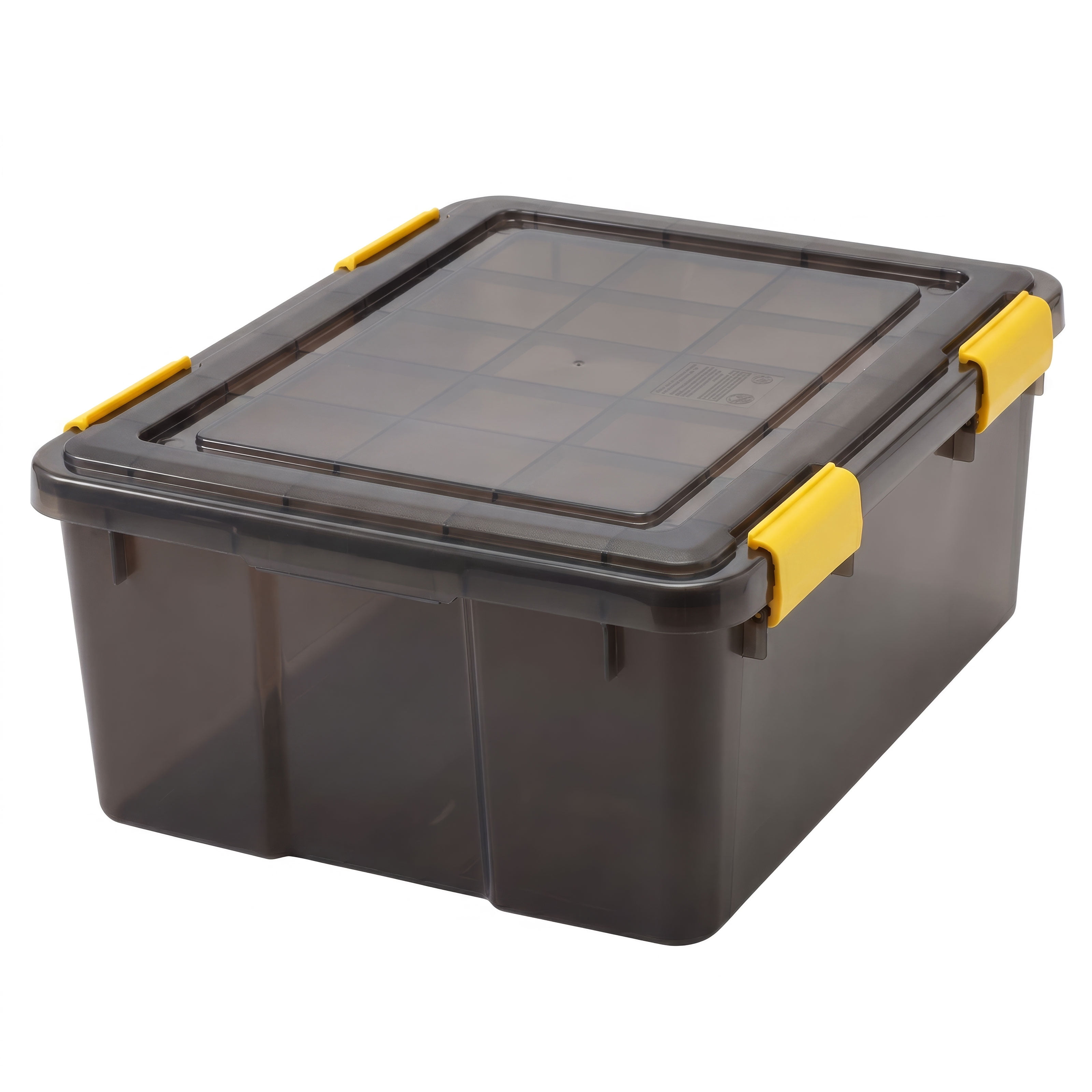 IRIS, 8 Gal Plastic Storage Bins with Sealed Lids, Black Gasket Box Airtight Containers 6Pk