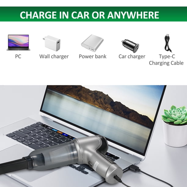 Mini Vacuum Cleaner for Car 19000Pa Powerful Brushless Motor