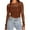Brown, variant on Womens Mesh Tops Solid Color See Through Shirts Long Sleeve Slim Fit Sheer Blouse Clubwear Sequins Tops