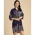 thumbnail image 3 of Moomaya Raglan Sleeves Band Collar Printed Rayon Dress - Women's Casual Dress, 3 of 9