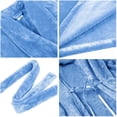 thumbnail image 4 of Women Plush Fleece Robe Long Warm Bathrobe Shawl Collar/Hood, 4 of 6