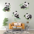 thumbnail image 2 of Juego de pegatinas de pared de Panda de dibujos animados, adhesivos de pared extraíbles, arte de pared para guardería DIY, 2 of 5