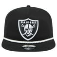 thumbnail image 2 of Men's New Era Black Las Vegas Raiders B-Dub Golfer Snapback Hat, 2 of 6