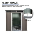 thumbnail image 6 of 6 x 5 FT Outdoor Storage Shed, Metal Garden Shed with Floor Frame, Tool Shed Outdoor Storage with Lockable Sliding Doors & Window & Air Vents, Storage House Waterproof for Backyard, Lawn, 6 of 9
