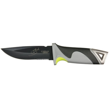 Mountain Knife (Camillus, Les Stroud S.K. Mountain Ultimate, Titanium Survival Fixed Blade Knife with Fire Starter and Nylon)