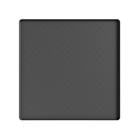Tapete cuadrado para debajo del refrigerador, bandeja de goteo para secadora, bandeja para lavavajillas, antideslizante e impermeable Negro texturizado