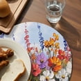 thumbnail image 3 of Vintage Wildflowers Round Placemats for Dinning Tables,Heat-proof Braided Table Mats 13 Inch,Rustic Oil Painted Abstract Botanical Washable Place Mat for Kitchen Restaurant Party Decor Table Setting, 3 of 9