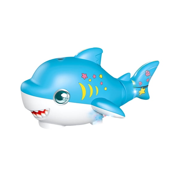 YIFAEUX Electric Blowing Ball Shark Toy with Music Light Swing Tail Walking Shark Toy Educational Sea Animal Crawling Toy Toddlers Boys Girls Gift