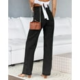 thumbnail image 3 of High Waist Women Blue Wide Leg Pants Casual Denim Jeans, 3 of 5