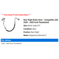 thumbnail image 2 of Rear Right Brake Hose - Compatible with 2003 - 2005 Ford Thunderbird 2004, 2 of 2