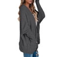 thumbnail image 3 of Auburet Women's Chunky Popcorn Cardigan Oversized Open Front Batwing Long Sleeve Fuzzy Knit Sweaters, 3 of 4