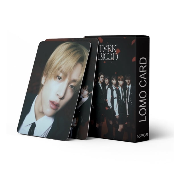 Tarjeta Lomo Kpop 55 Pcs ENHYPEN DARK BLOOD Album Casa de los Tesoros Tamaño 8,5 cm x 5,5 cm