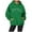 11-Green1025, variant on Women's Oversized Letter Hoodie Minimal Hoodies Campus Daily Pullover
