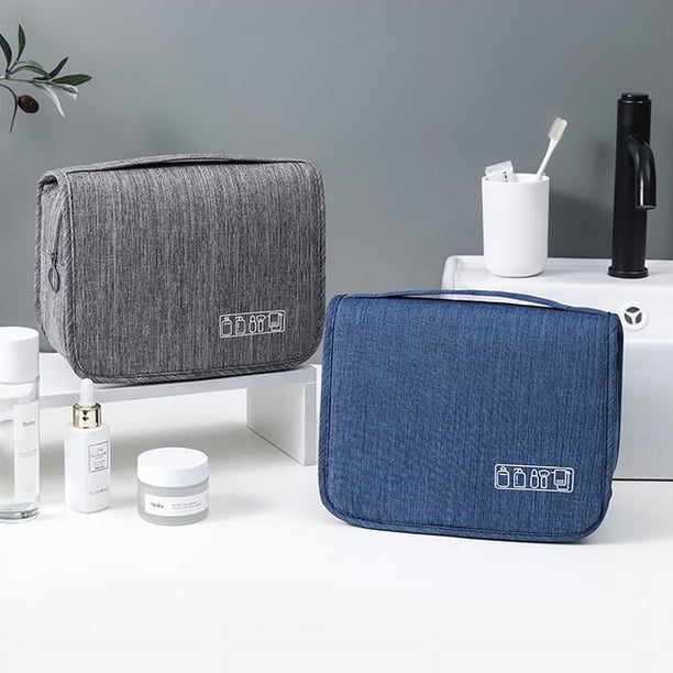 Bolsa de lavado con gancho catiónico, bolsa de almacenamiento separada para artículos secos y húmedos, bolsa de cosméticos, bolsa de viaje para cosméticos