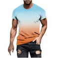 thumbnail image 2 of M-5X Plus Size T-Shirts for Men Big & Tall Short Sleeve Tshirts Shirts Casual Pullover Gradient Printed Comfort Basic Workout Tees Tops, 2 of 5