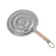 thumbnail image 2 of Round Heat Diffuser with Wooden Handle Coffee Milk diffuser simmer ring heat diffuser plate heat Cookware Metal Simmer Ring Kitchen Tool, 2 of 9