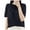 Summer Tops Black, variant on Womens Knitted Summer Tops, Short Sleeve Pullover for Women Fashion Loose Fit Solid Color Lace Patchwork Crewneck Sweaters