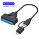 thumbnail image 1 of Adaptador de Cable SATA a USB 3,0/2,0 de hasta 6 Gbps 7 + 15/22 pines para soporte de disco duro externo SSD HDD de 2,5 pulgadas Sata III SATA 3 Tan Jianjun unisex, 1 of 2