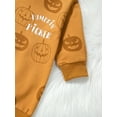thumbnail image 6 of Wassery Kids Halloween Clothes for Boys Girls Toddler Autumn Winter Sweatshirts Long Sleeve Round Neck Letter Pumpkin Print Pullovers Tops Halloween Costume 6M-6T, 6 of 9