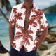 thumbnail image 1 of Blusa y camisa de manga corta con cuello vuelto Camisa casual para hombre Camisa de bolos vintage de manga corta Camisas de verano de playa cubana Camisa con botones Blusa para hombre Poliéster, 1 of 5
