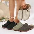 thumbnail image 5 of Clog Mule Sandals for Women 2025 Comfortable Close Toe Arch Support Wedge Low Heel Orthopedic Slip on Sandals, 5 of 7