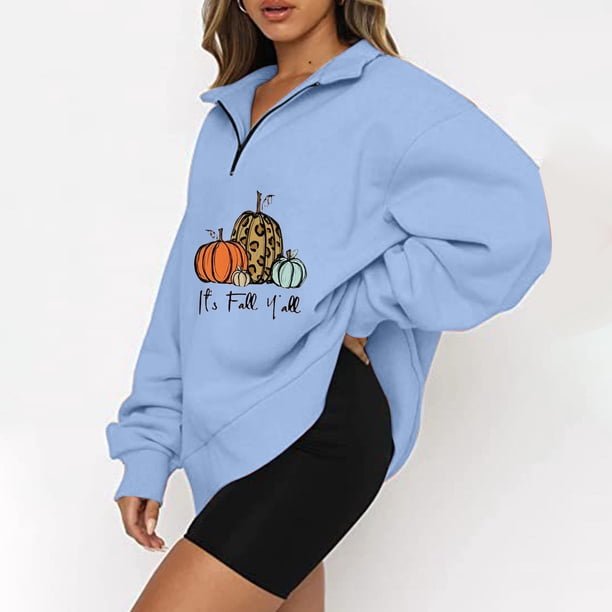 Ichuanyi liquidación mujeres casuales impresos halloween hallowewdown cuello manga larga paleta de blusa suelta tops ICHUANYI WER202308242569