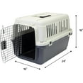Plastic Kennels Rolling Plastic Wire Door Travel Dog Crate , Small