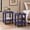 Blue, variant on Ayaya 2-Tier Side Table, Solid Wood Indoor Bedside Table for Small Spaces, Living Room Bedroom Home Office, Black