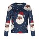 thumbnail image 4 of Blusas y camisas de manga larga con cuello redondo para hombre Blusa de manga larga con cuello redondo y estampado navideño para hombre Blusa de poliéster para hombre, 4 of 4