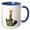 Blue/White, variant on 3drose, Funny Cute Llama Playing Cards Cartoon, 11oz Two-tone Green Mug
