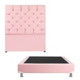 thumbnail image 1 of Box Base Cama Matrimonial + Cabecera Capri Rosa Dicasa, 1 of 10