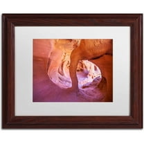 Trademark Fine Art "Windstone Arch" Canvas Art by Pierre Leclerc, White Matte/Wood Frame