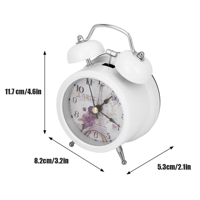 Reloj Despertador De Metal, Mini Reloj Despertador Digital Silencioso Mini Reloj Despertador Digital De Metal Reloj Despertador De Campana Clásico Portátil Silencio