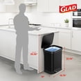 thumbnail image 2 of Glad Step Trash Can, Series 2 Soft Close Garbage Bin with Odor Protection, 13 Gal, Black, 2 of 12