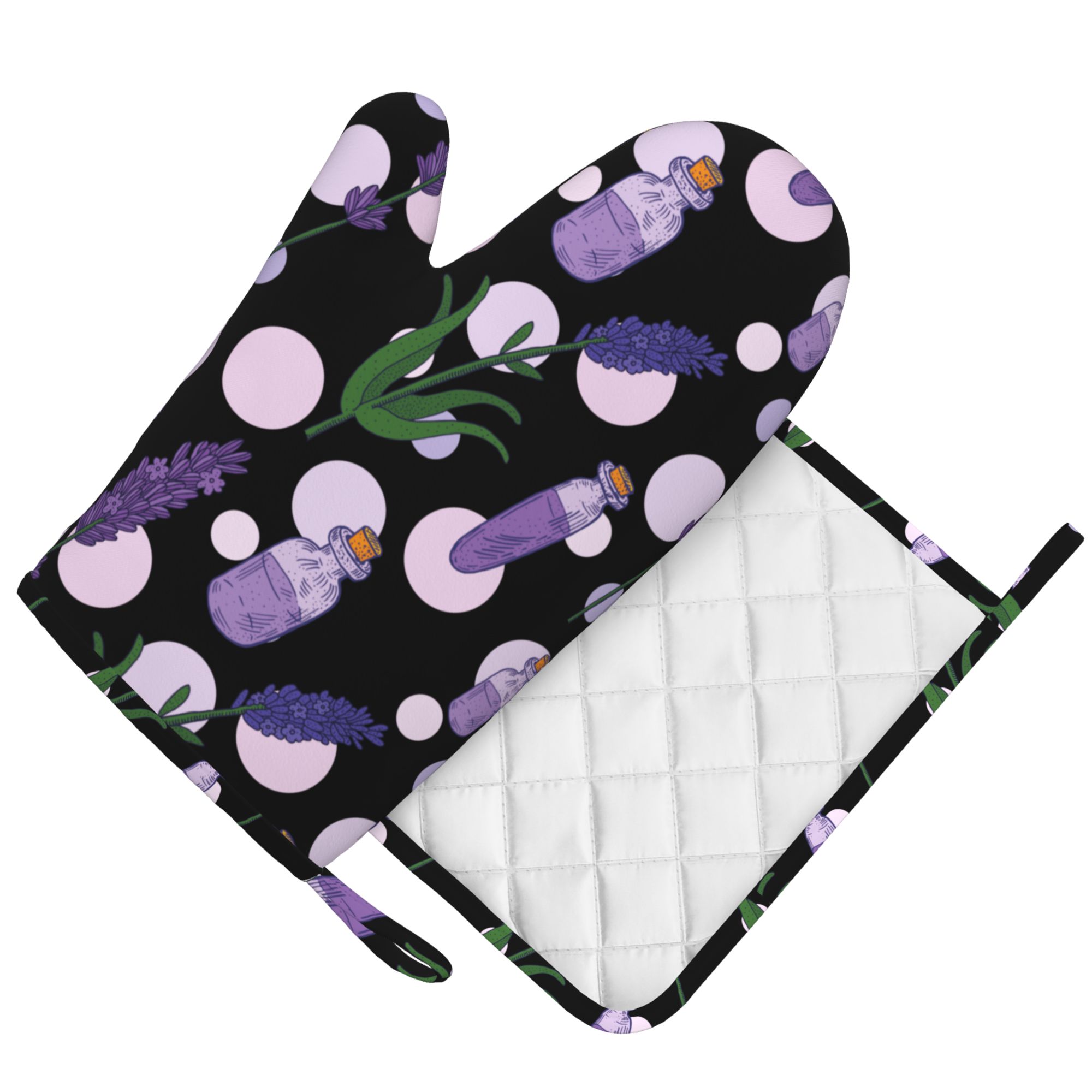 Lefty's Purple With Dots Oven Mitt For The Left Hand