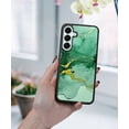 thumbnail image 5 of WIRESTER Shockproof Soft Rubber Cover Case for Samsung Galaxy A16 5G 6.7", Marble Gold And Green, 5 of 5