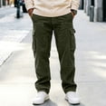 thumbnail image 5 of Loose Cargo Pants for Men,Straight Leg Casual Wide Leg Trousers with Multi Pockets for Hiking and Traveling, 5 of 7