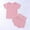 Pink, variant on QISIWOLE Toddler Kids Baby Boys Girls 6M-4Y Fashion Cute Solid Color Short Sleeve High Waist Shorts Cotton Casual Sleepwear Suit Deals