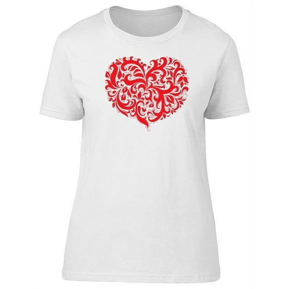 Cool Pattern Red Heart Tee Women's -Image by Shutterstock